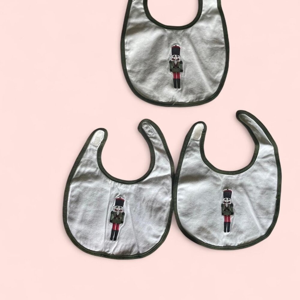 Williams Sonoma set of 3 vintage nutcracker bibs